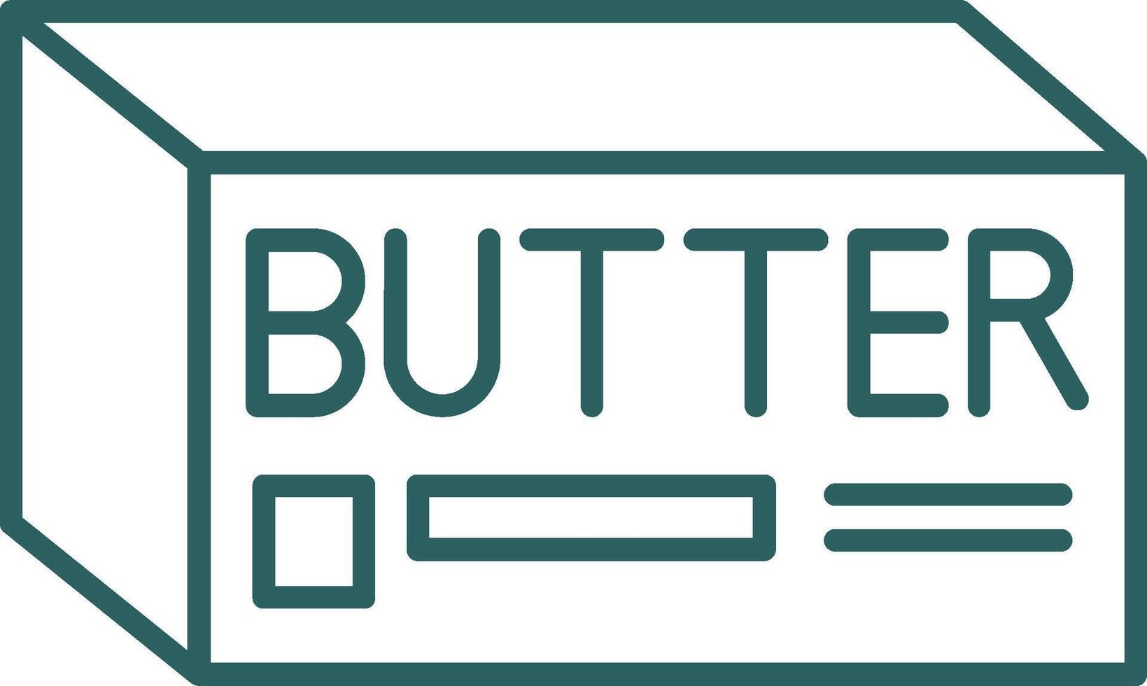 Butter Linie Gradient runden Ecke Symbol vektor