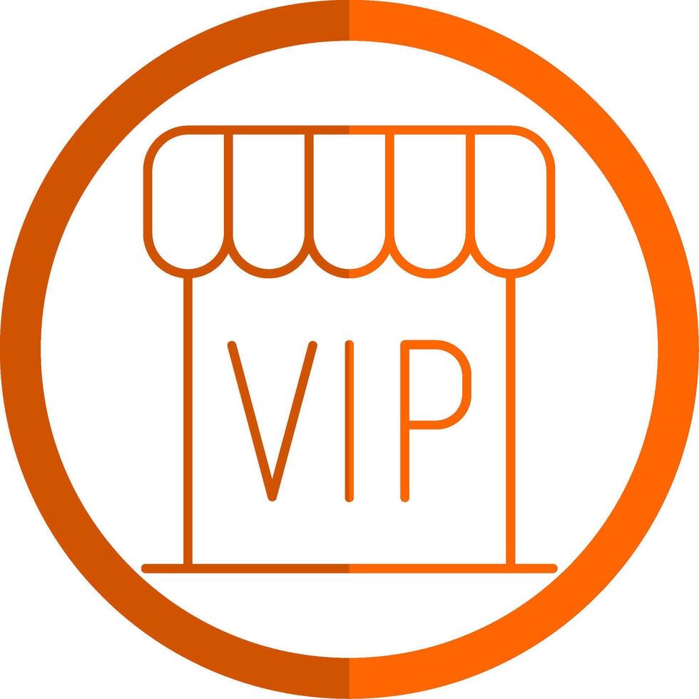 vip Linie Orange Kreis Symbol vektor