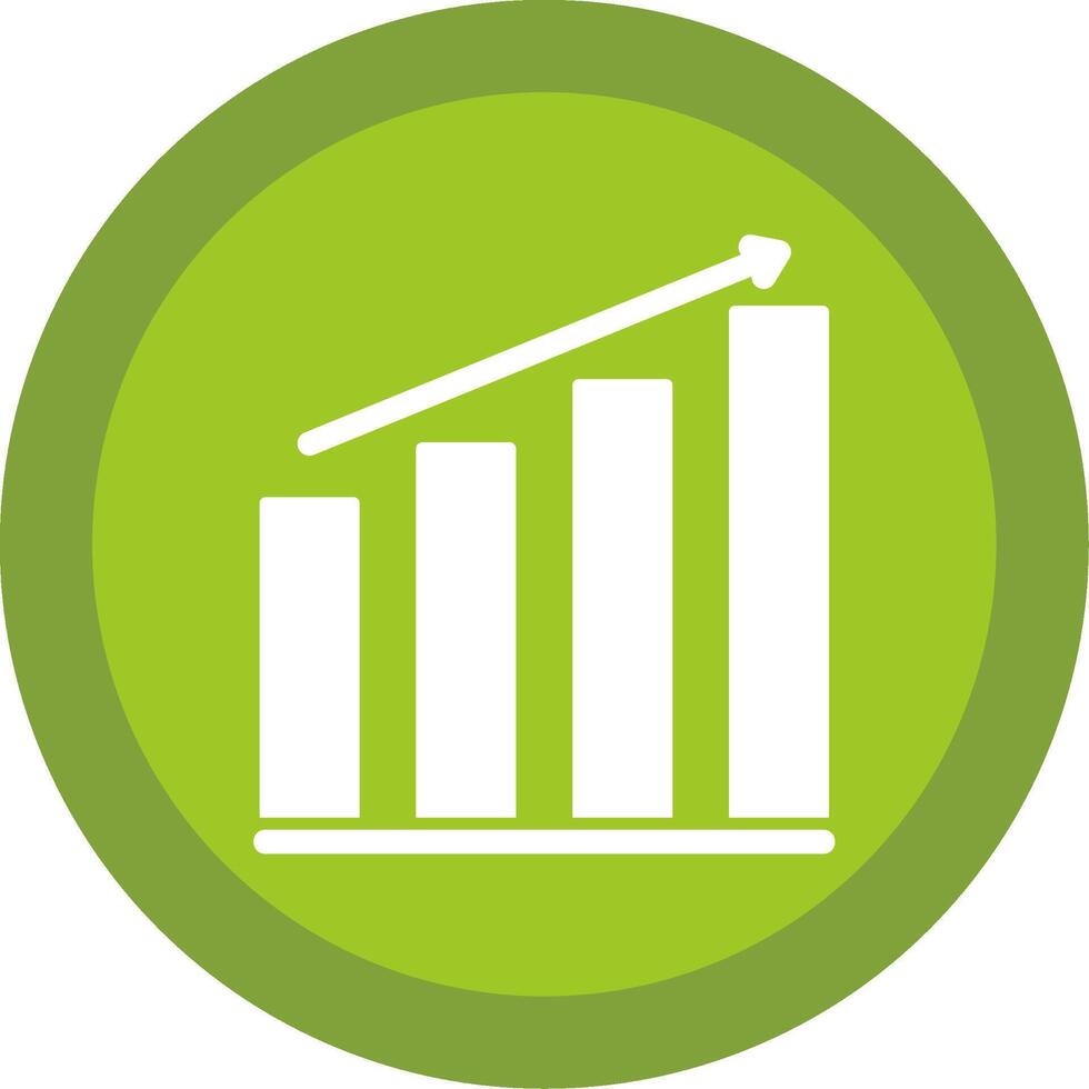 Bar Graph Glyphe multi Kreis Symbol vektor