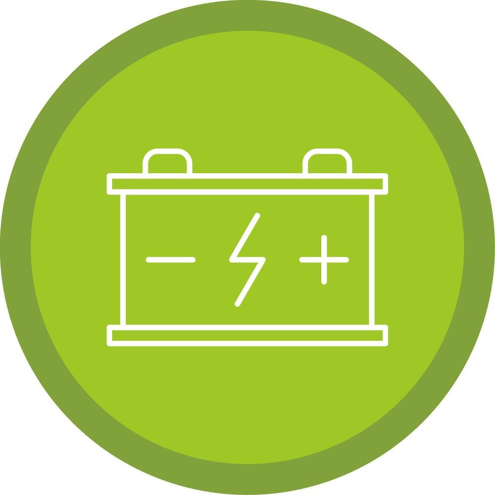 Batterie Linie multi Kreis Symbol vektor