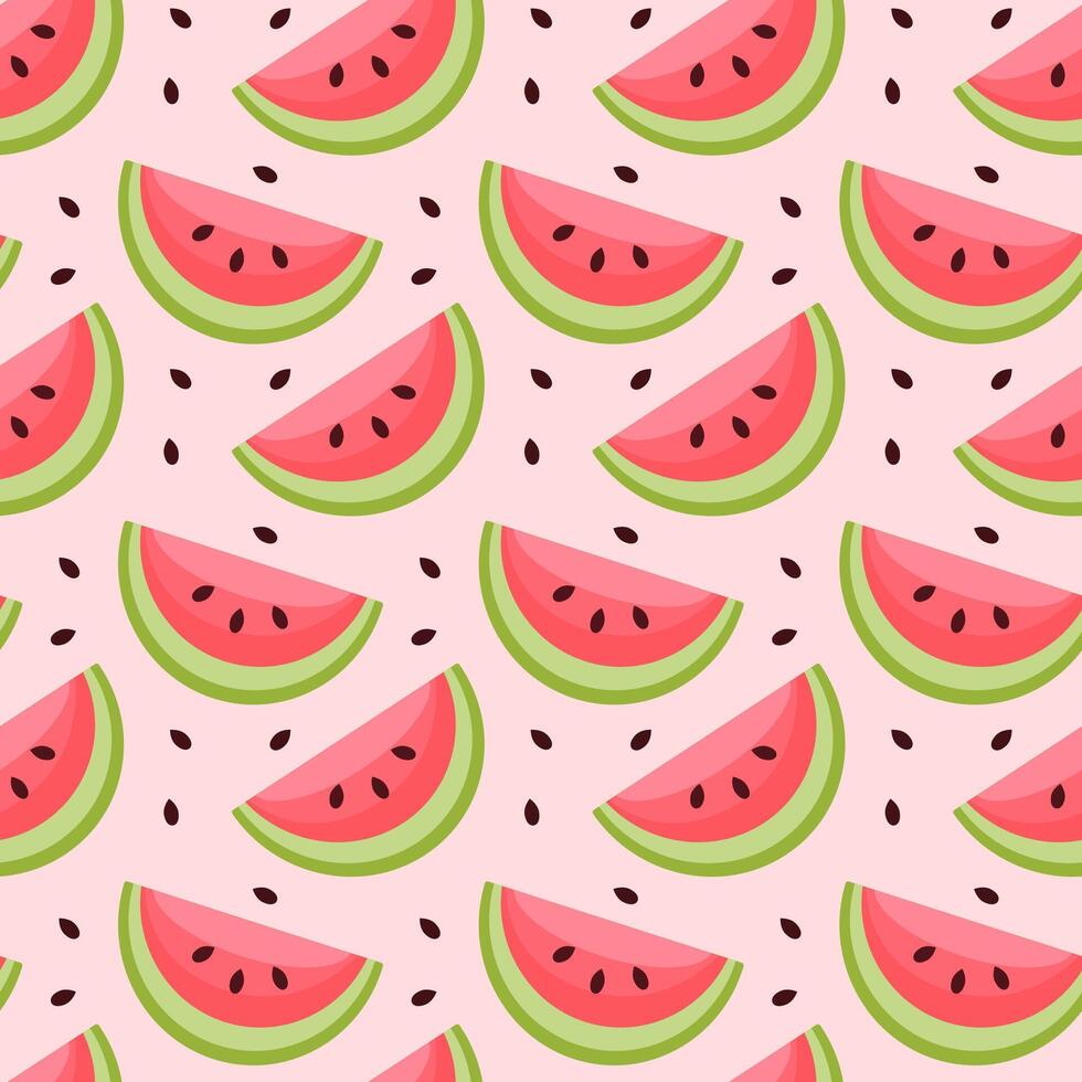 nahtlos Muster mit Wassermelonen. Illustration. Sommer- Zeit vektor