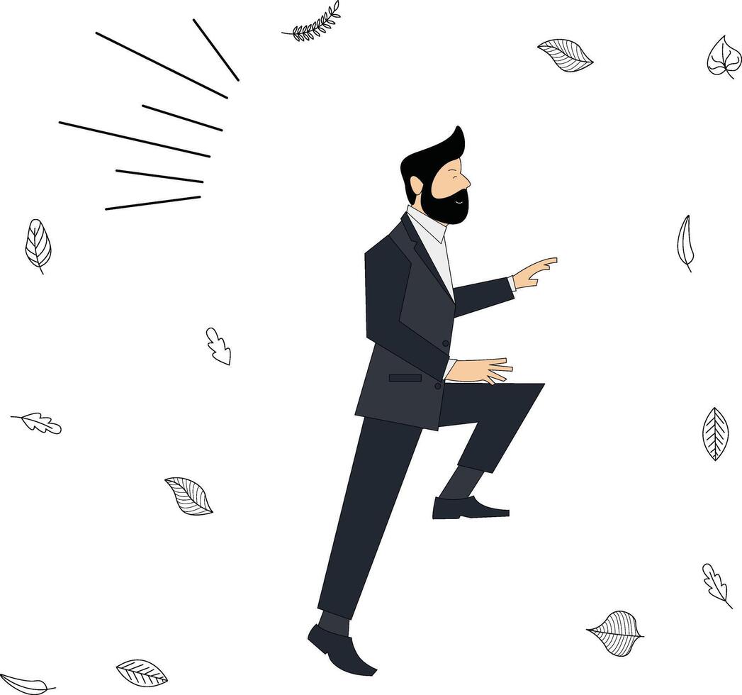 Illustration von ein Geschäftsmann Gehen vektor