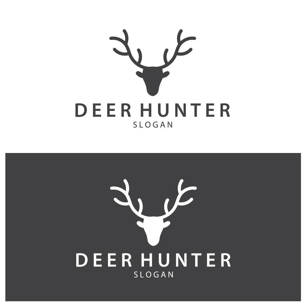 Hirsch Logo Abenteuer Jahrgang wild einfach Logo vektor Design