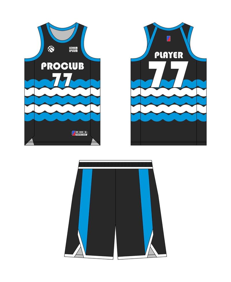 basketboll jersey mall design, basketboll enhetlig attrapp design, sublimering sporter kläder design, jersey basketboll idéer. design. vektor