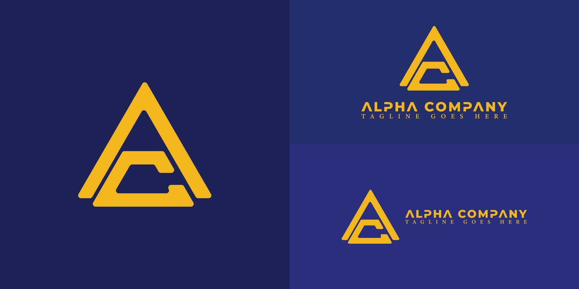 abstrakt Initiale Brief ac oder ca. Logo im Gelb Farbe isoliert auf mehrere Hintergrund Farben. das Logo ist geeignet zum Geschäft und Beratung Unternehmen Logo Symbole zu Design Inspiration Vorlagen. vektor