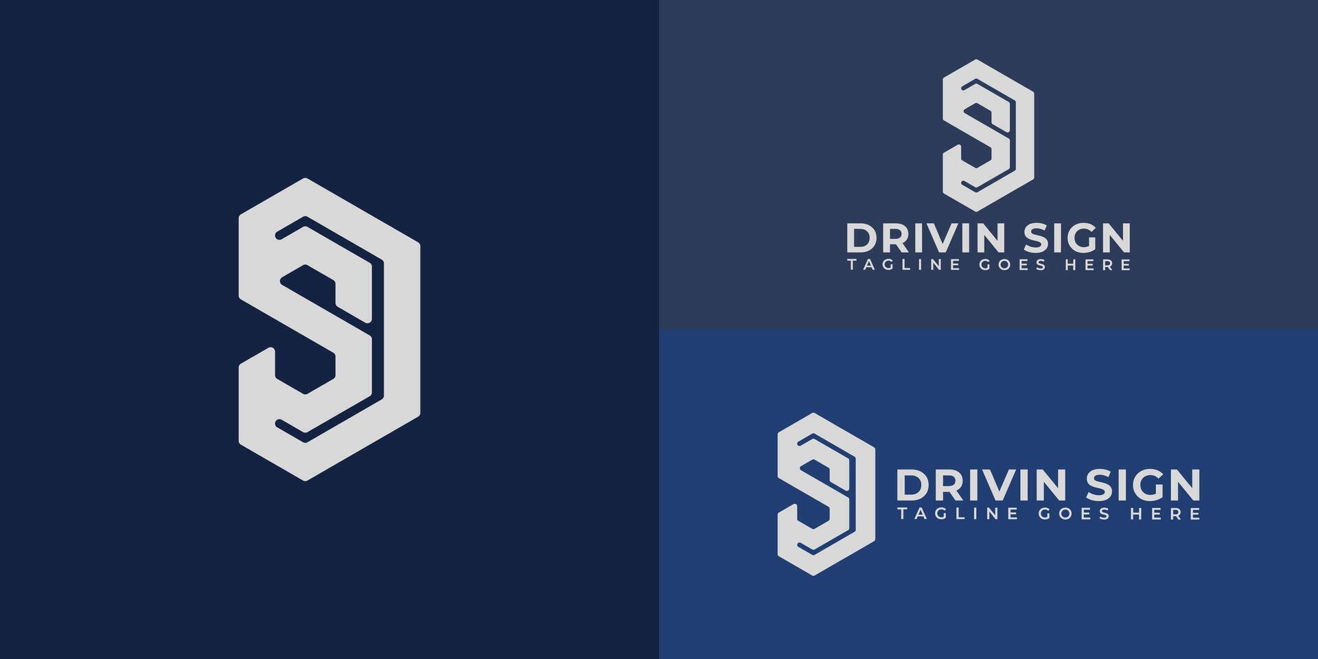 abstrakt Initiale Brief ds oder sd Logo im Weiß Farbe isoliert auf mehrere Blau Hintergrund Farben. das Logo ist geeignet zum Automobil Versicherung Unternehmen Logo Symbole zu Design Inspiration Vorlagen. vektor