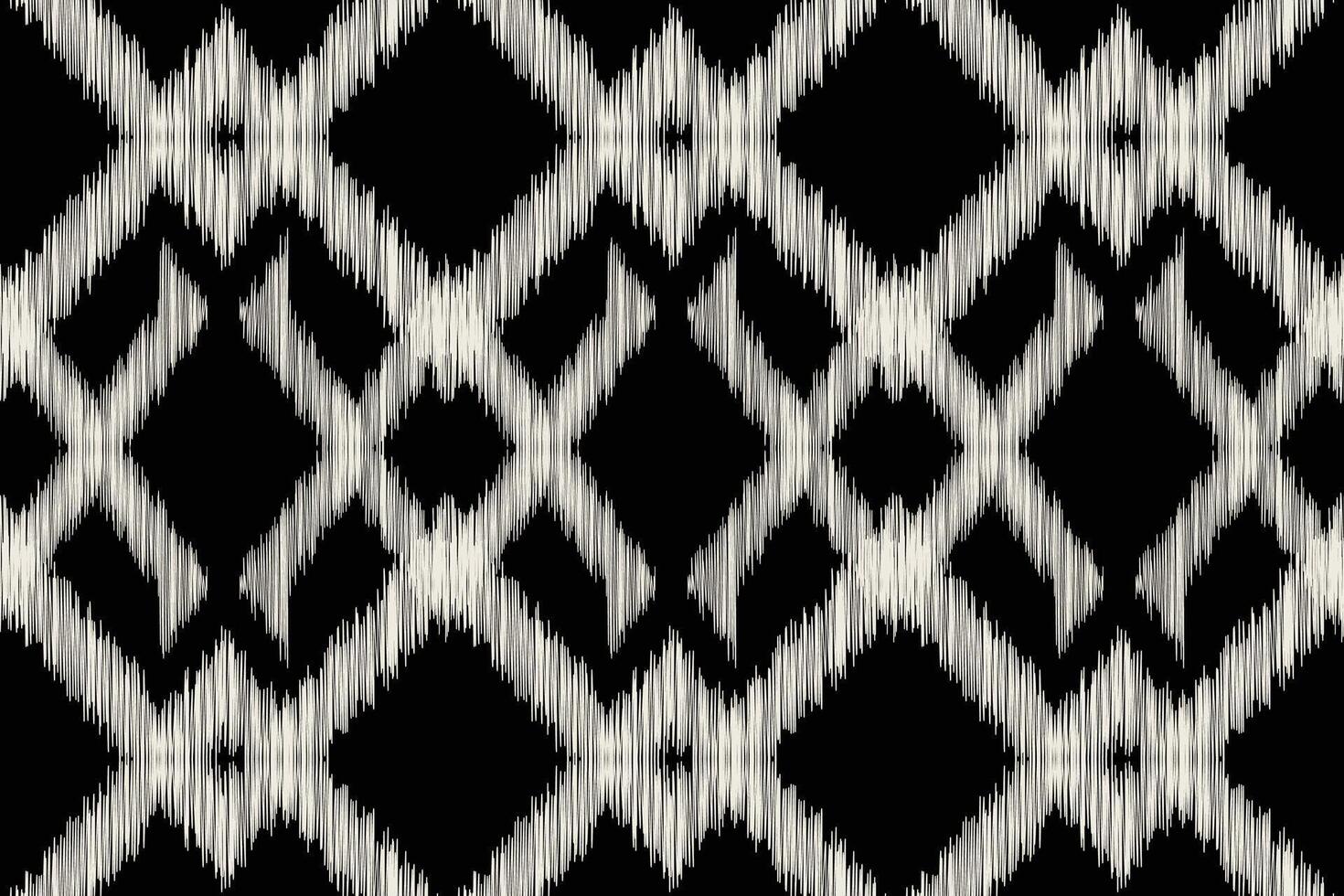 traditionell ethnisch Ikat Motiv Stoff Hintergrund Muster geometrisch .afrikanisch Ikat Stickerei ethnisch orientalisch Muster schwarz Hintergrund Hintergrund. abstrakt, Illustration, Textur, Rahmen, Dekoration. vektor