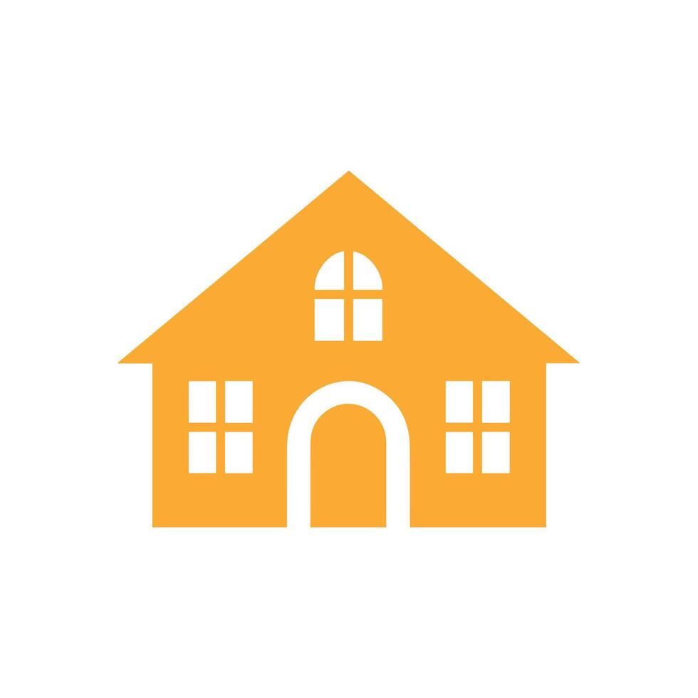Haus Symbol auf Weiß Hintergrund. Illustration im modisch eben Stil vektor