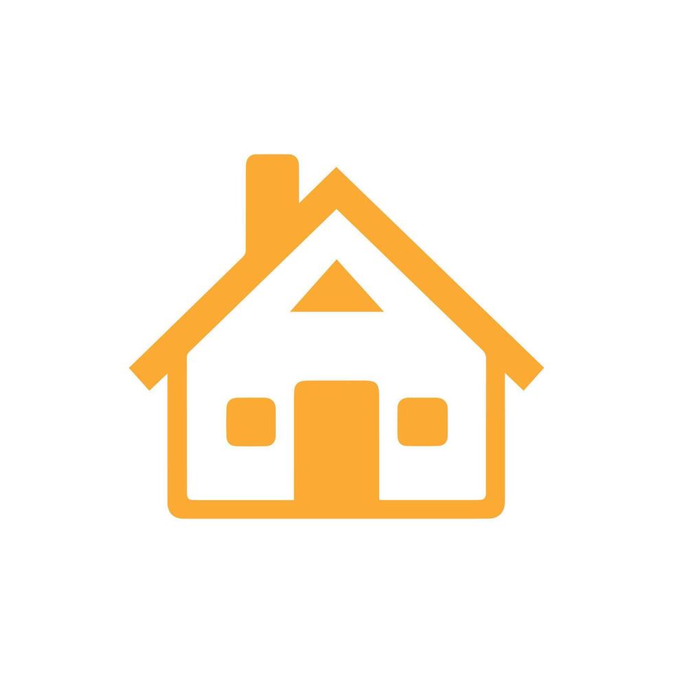 hus ikon på vit bakgrund. illustration i trendig platt stil vektor