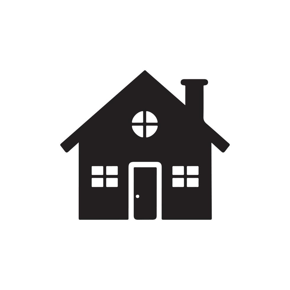 Haus Symbol. schwarz Haus Symbol auf Weiß Hintergrund. Illustration vektor