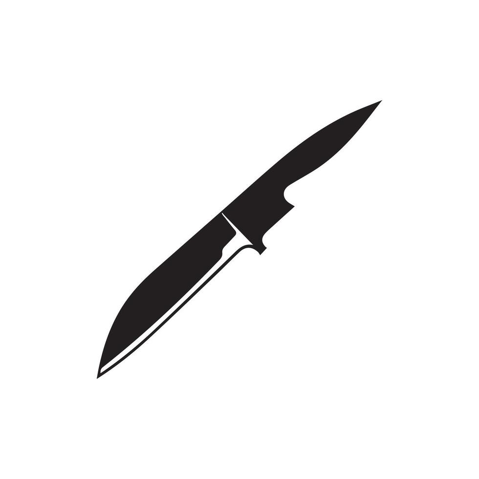Messer Symbol. schwarz Messer Symbol auf Weiß Hintergrund. Illustration vektor