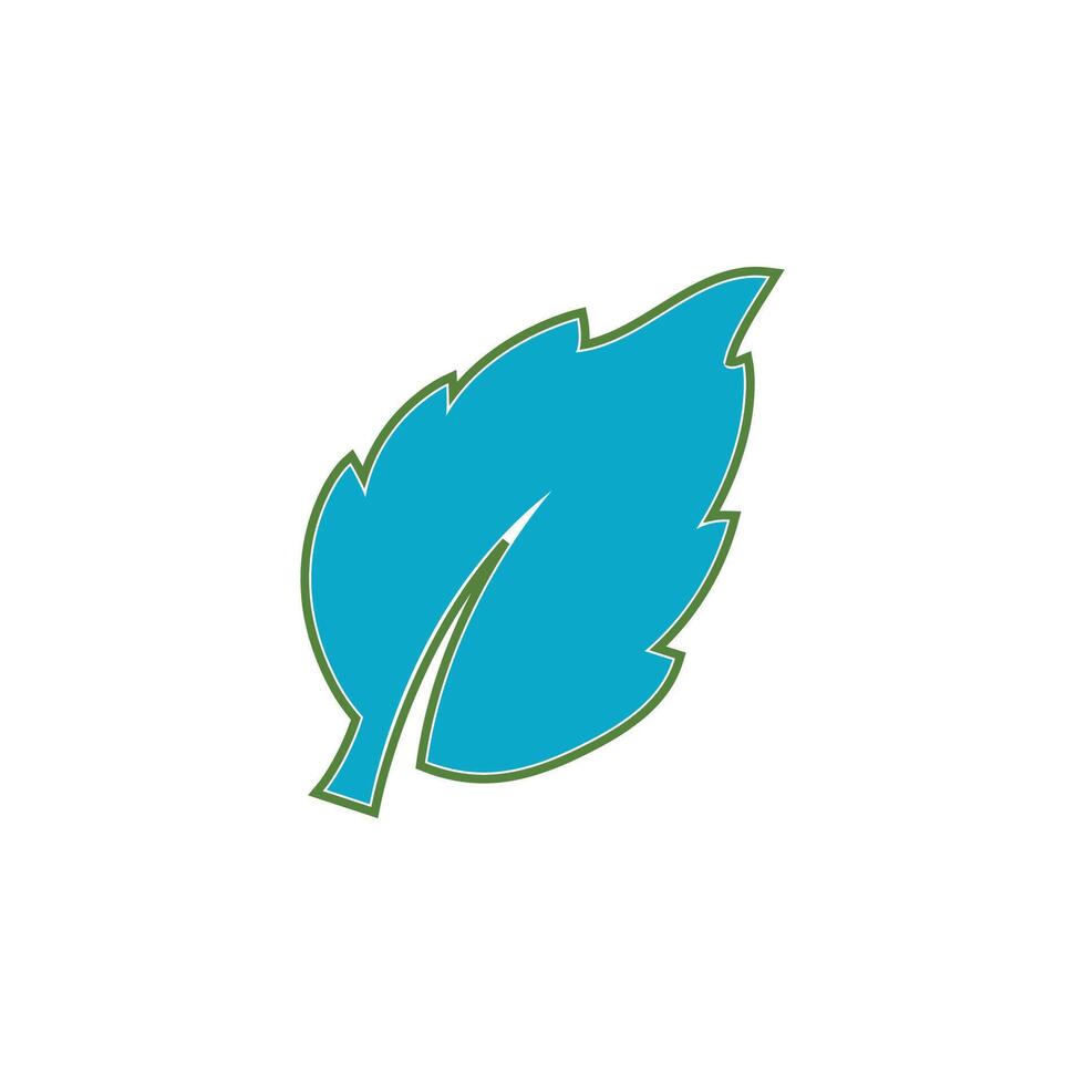mynta blad logotyp mall symbol design vektor