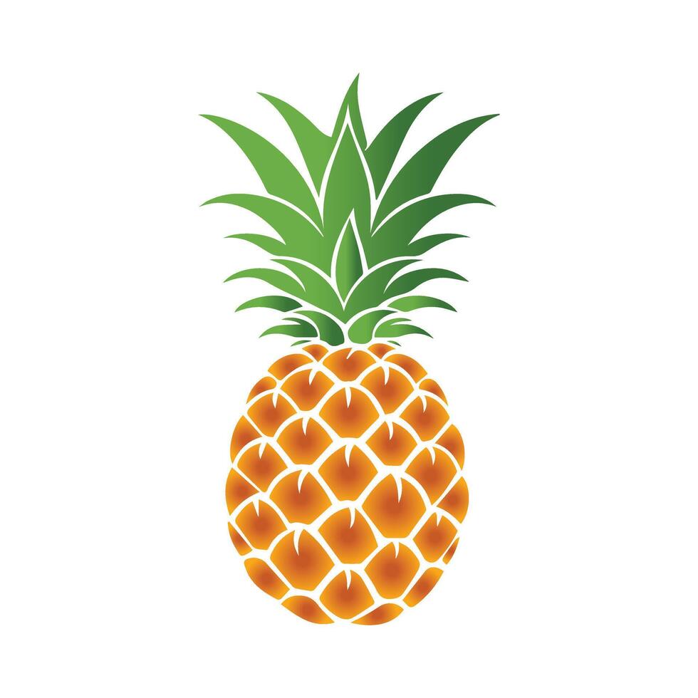 ananas naturlig mat Färg ikon. friskhet ljuv konst design. vektor