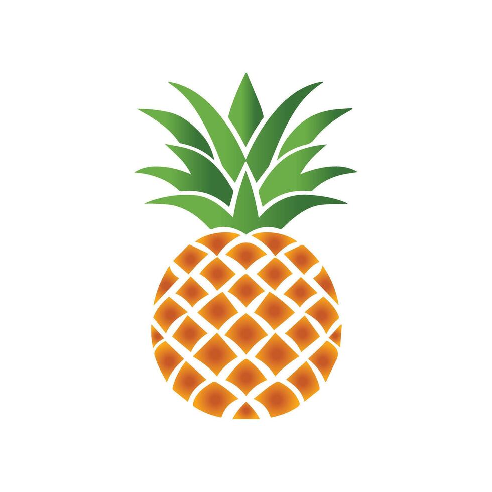 ananas naturlig mat Färg ikon. friskhet ljuv konst design. vektor