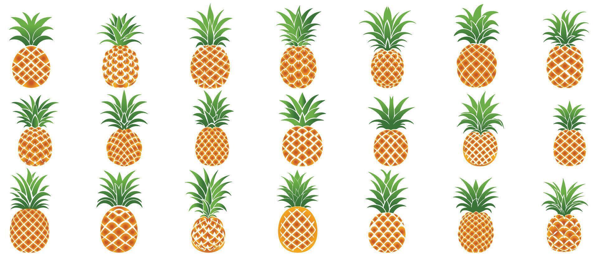 ananas naturlig mat Färg ikon. friskhet ljuv konst design. vektor