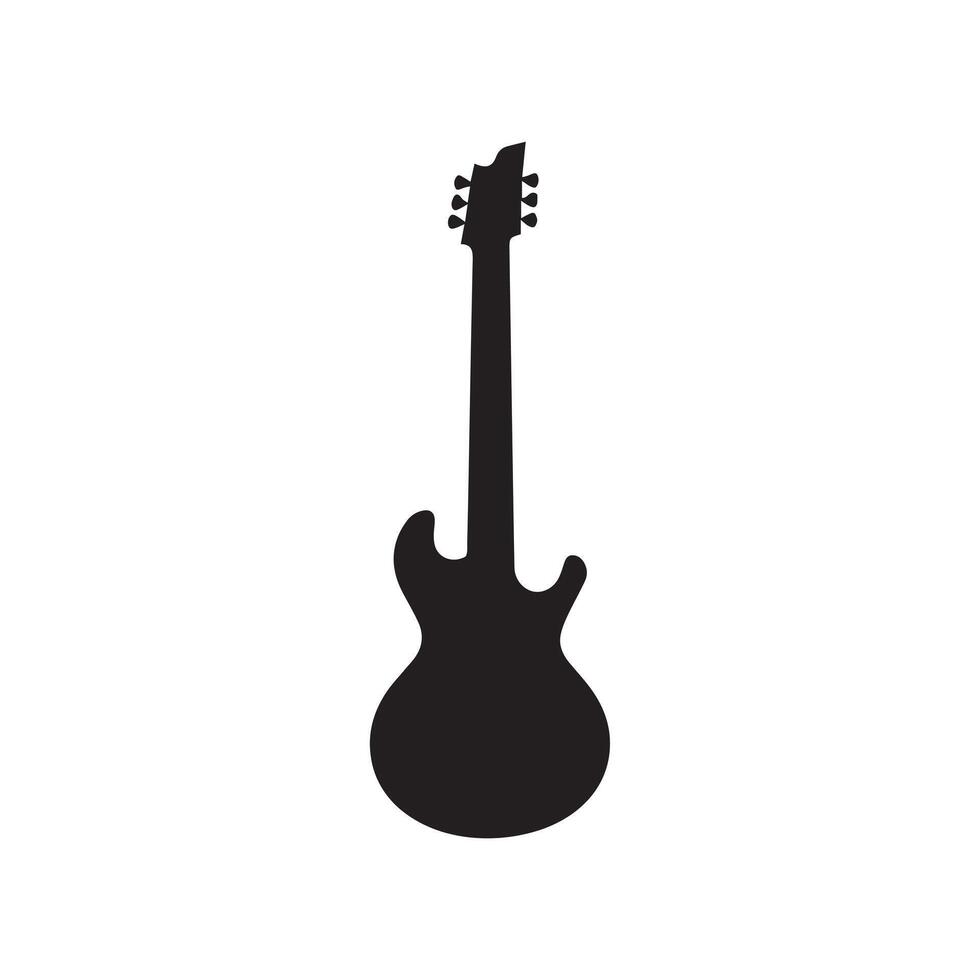 Gitarre Symbol Studio Lied. Festival Felsen Design. vektor