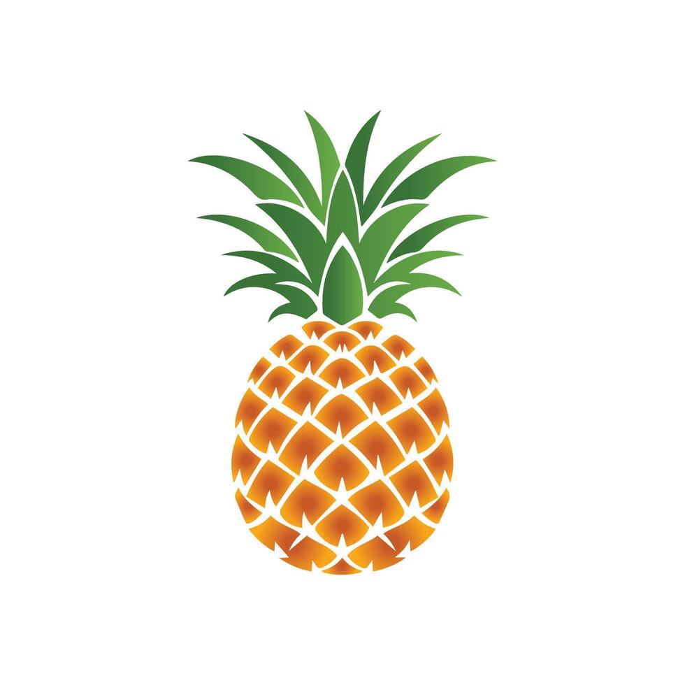 Ananas natürlich Essen Farbe Symbol. Frische Süss Kunst Design. vektor