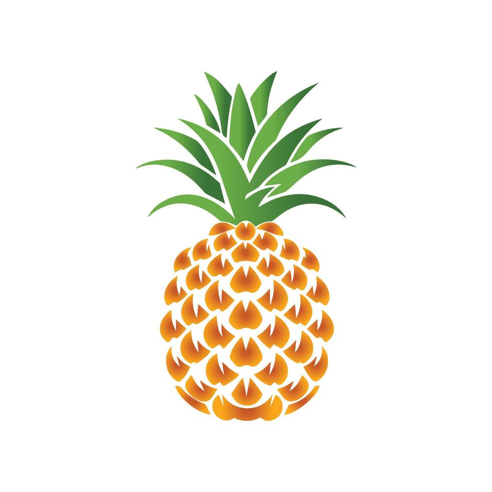 Ananas natürlich Essen Farbe Symbol. Frische Süss Kunst Design. vektor