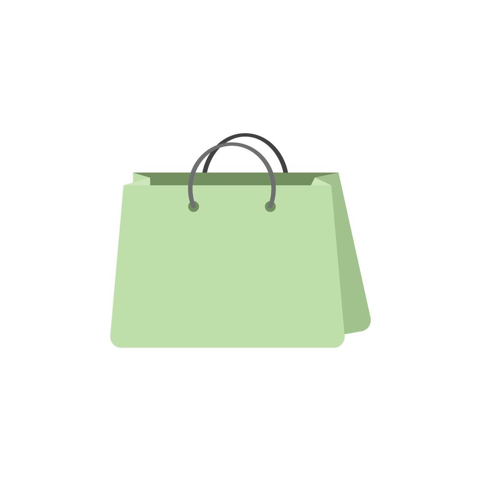 handla väska ikon i platt stil. paket illustration på isolerat bakgrund. inköp tecken företag begrepp. vektor