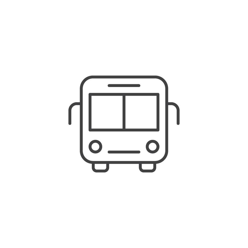 Bus Symbol im eben Stil. Autobus Illustration auf isoliert Hintergrund. Transport Zeichen Geschäft Konzept. vektor