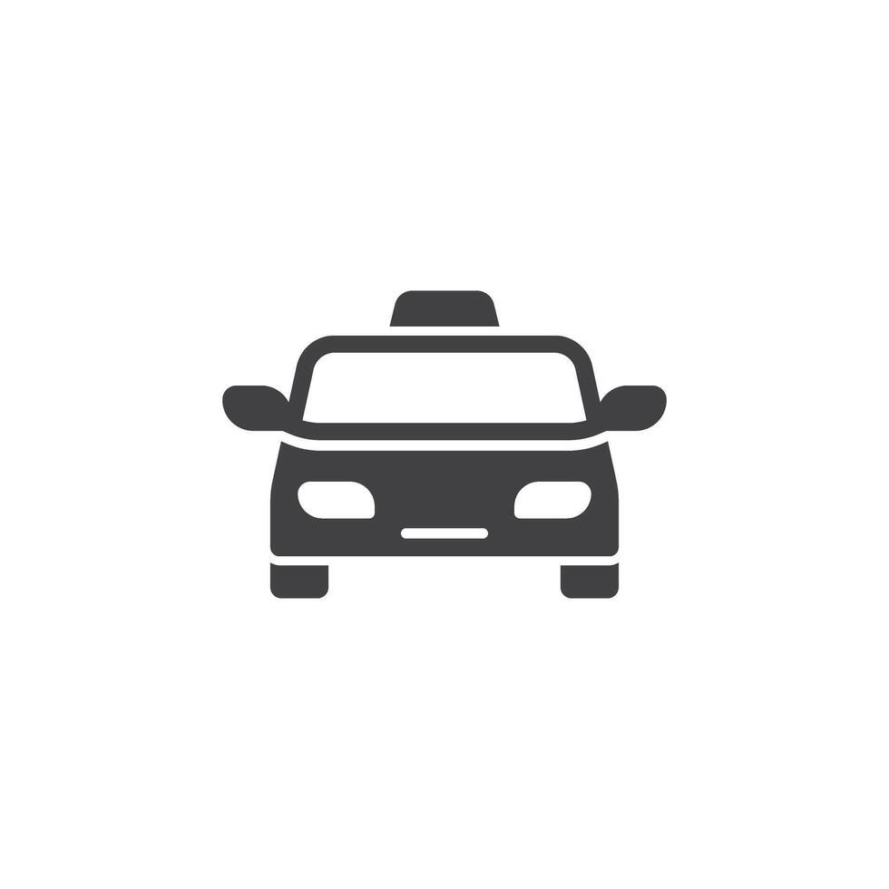 taxi ikon i platt stil. taxi illustration på isolerat bakgrund. transport tecken företag begrepp. vektor