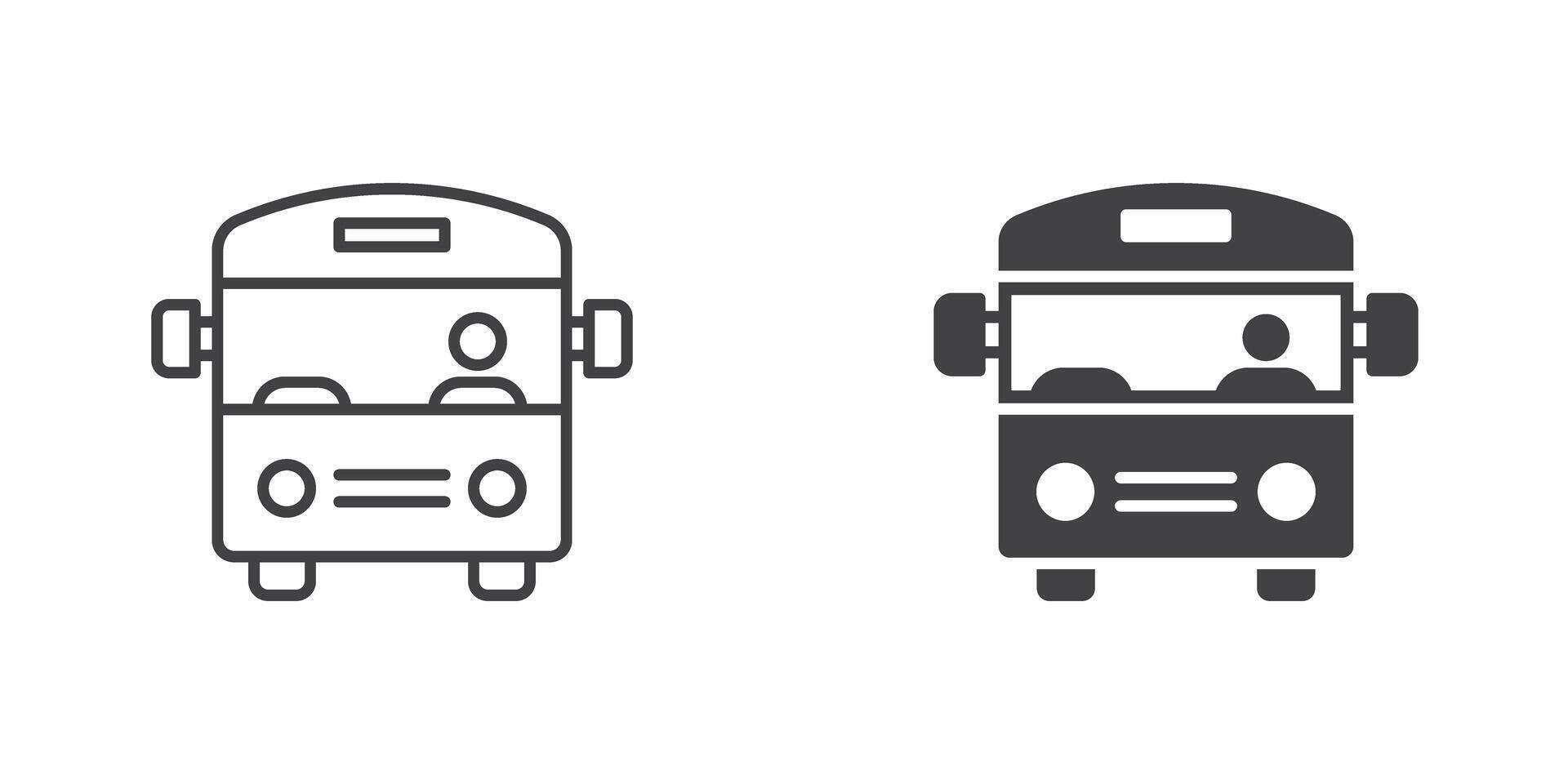 Bus Symbol im eben Stil. Autobus Illustration auf isoliert Hintergrund. Transport Zeichen Geschäft Konzept. vektor