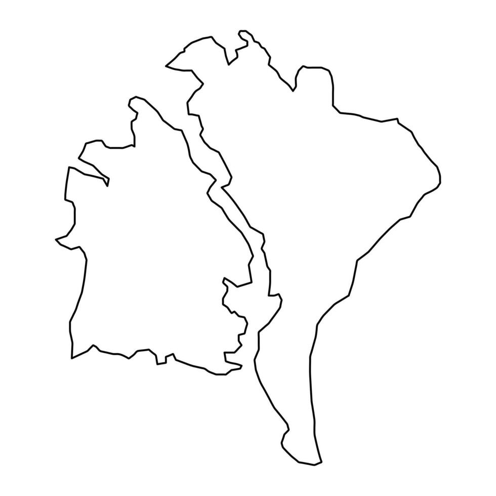 Guldborgsund Gemeinde Karte, administrative Aufteilung von Dänemark. Illustration. vektor