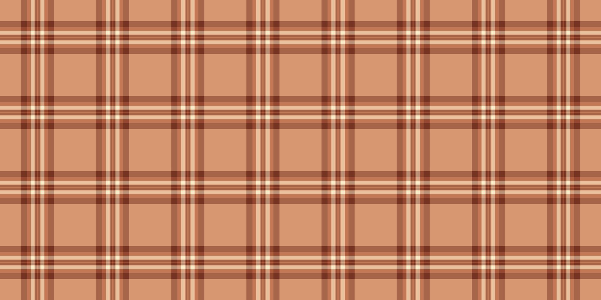 Dekor prüfen nahtlos Hintergrund, öffnen Textil- Stoff . Herren Hemd Textur Tartan Muster Plaid im Orange und rot Farben. vektor