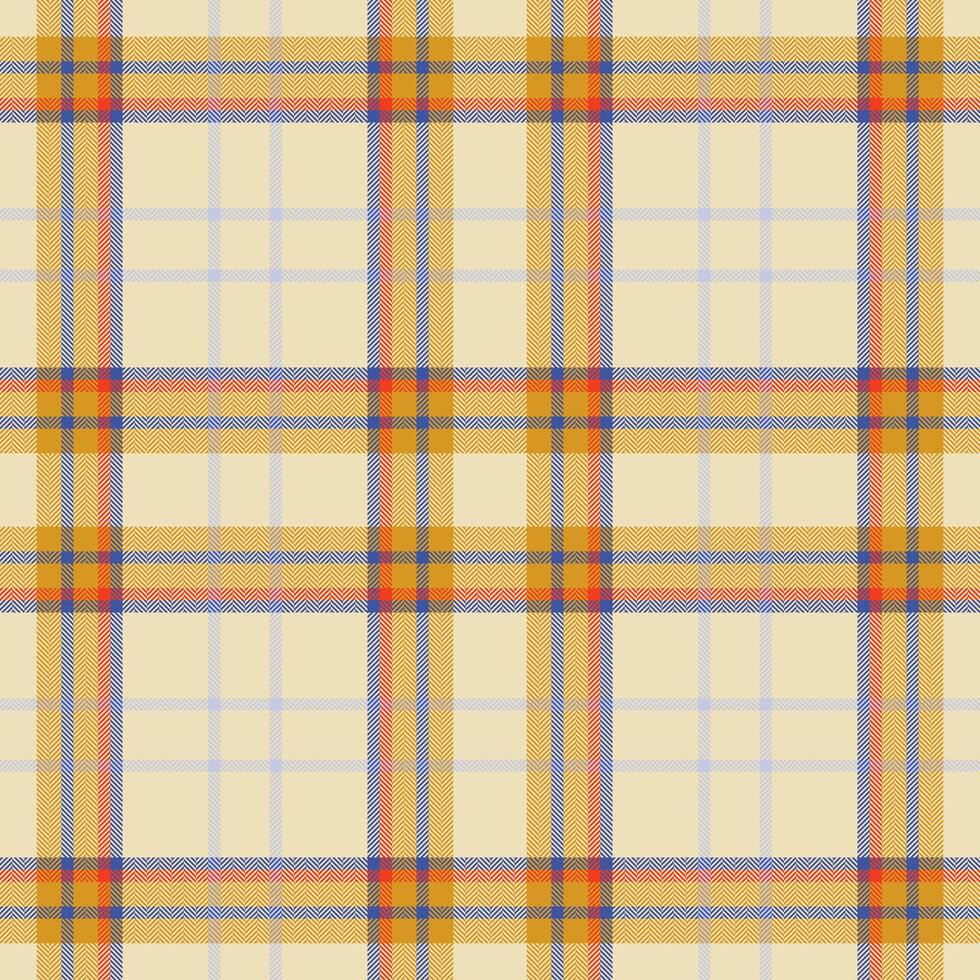 Plaid nahtlos Muster im orange. prüfen Stoff Textur. Textil- drucken. vektor