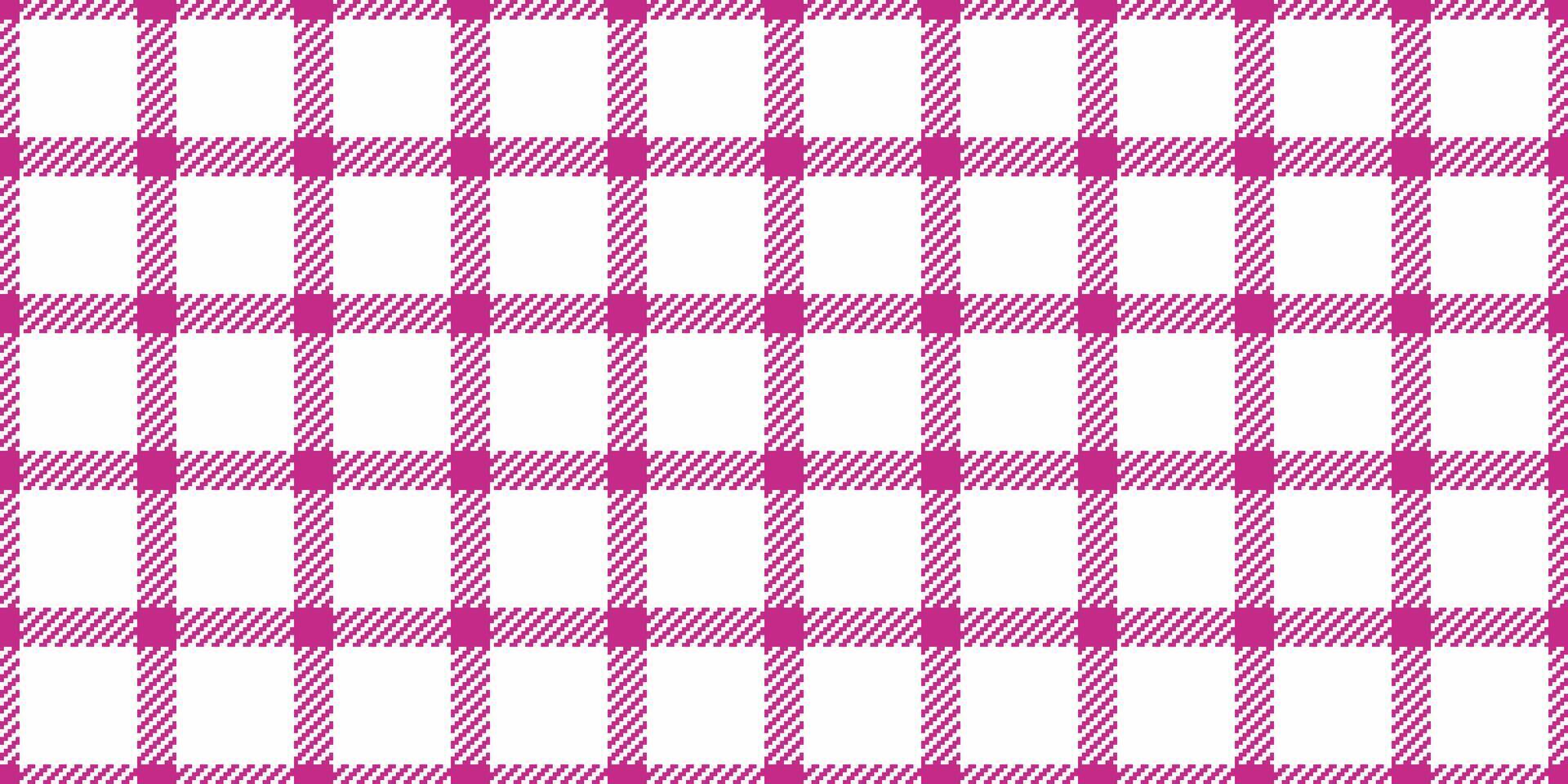 vichy bakgrund textil- tartan, panel tyg textur . kudde pläd kolla upp sömlös mönster i rosa och vit färger. vektor