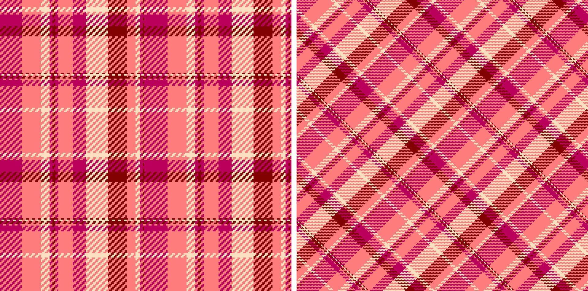 Tartan nahtlos Plaid von prüfen Hintergrund Muster mit ein Stoff Textil- Textur. einstellen im Weihnachten Farben. gemütlich Leben Zimmer Ideen. vektor