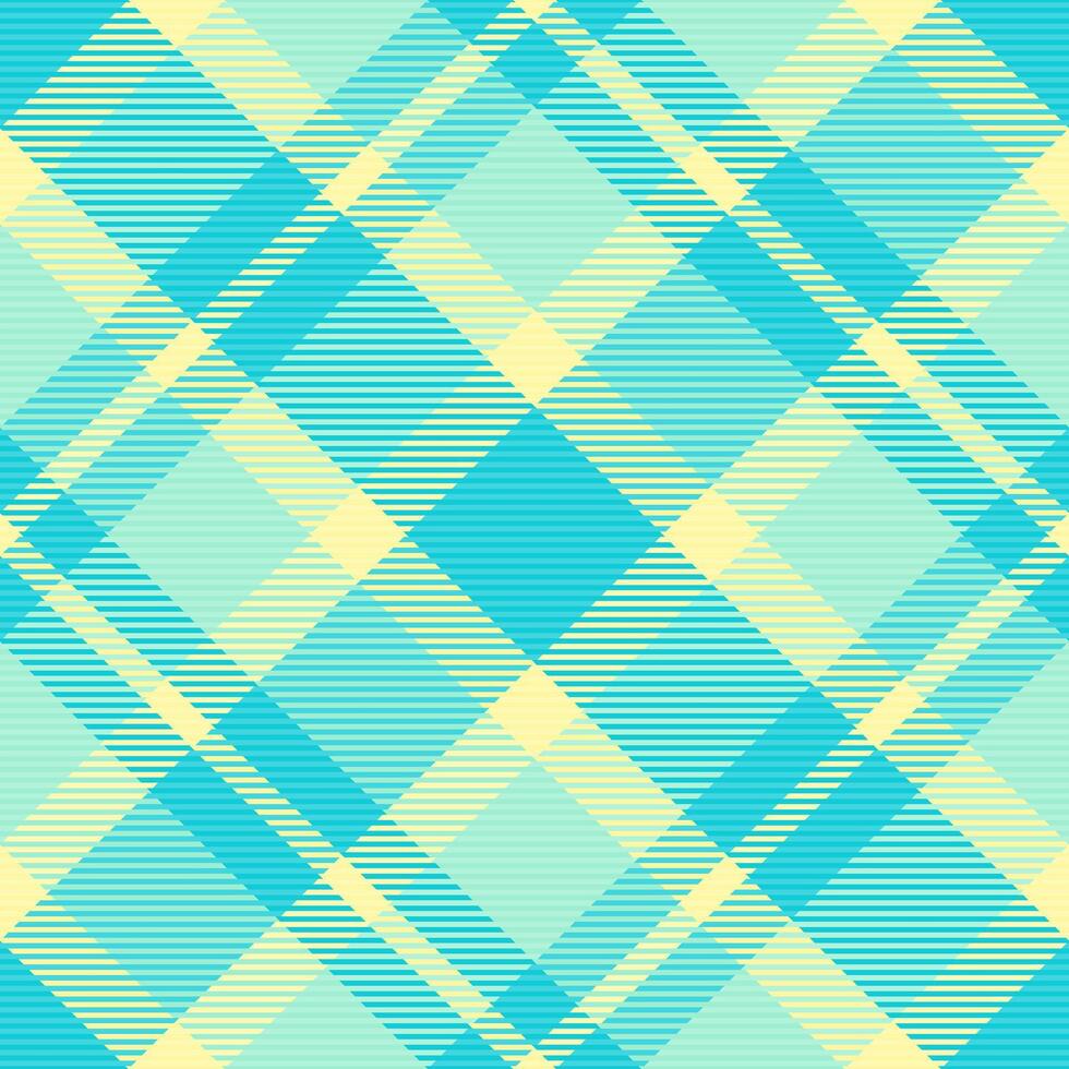 aqua prüfen Tartan Hintergrund, azul nahtlos Plaid Textil. irisch Stoff Muster Textur im cyan und Licht Farben. vektor