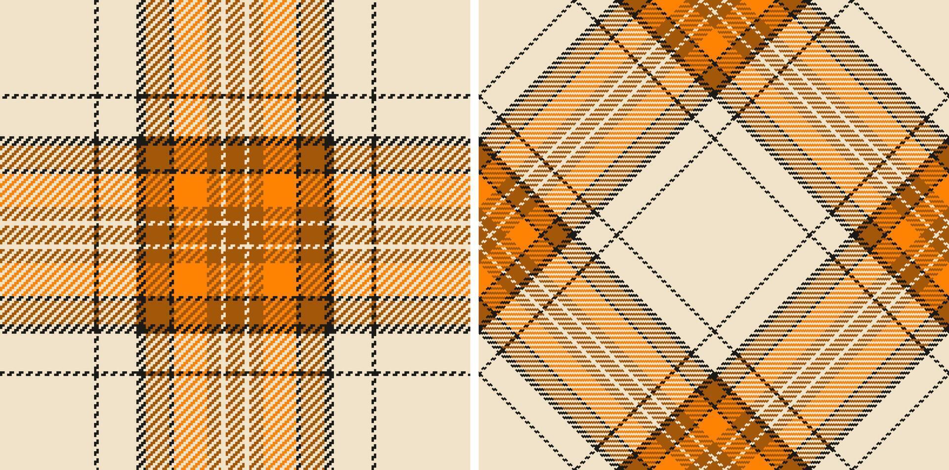 Tartan Textil- von Plaid Hintergrund Textur mit ein nahtlos prüfen Stoff Muster. vektor