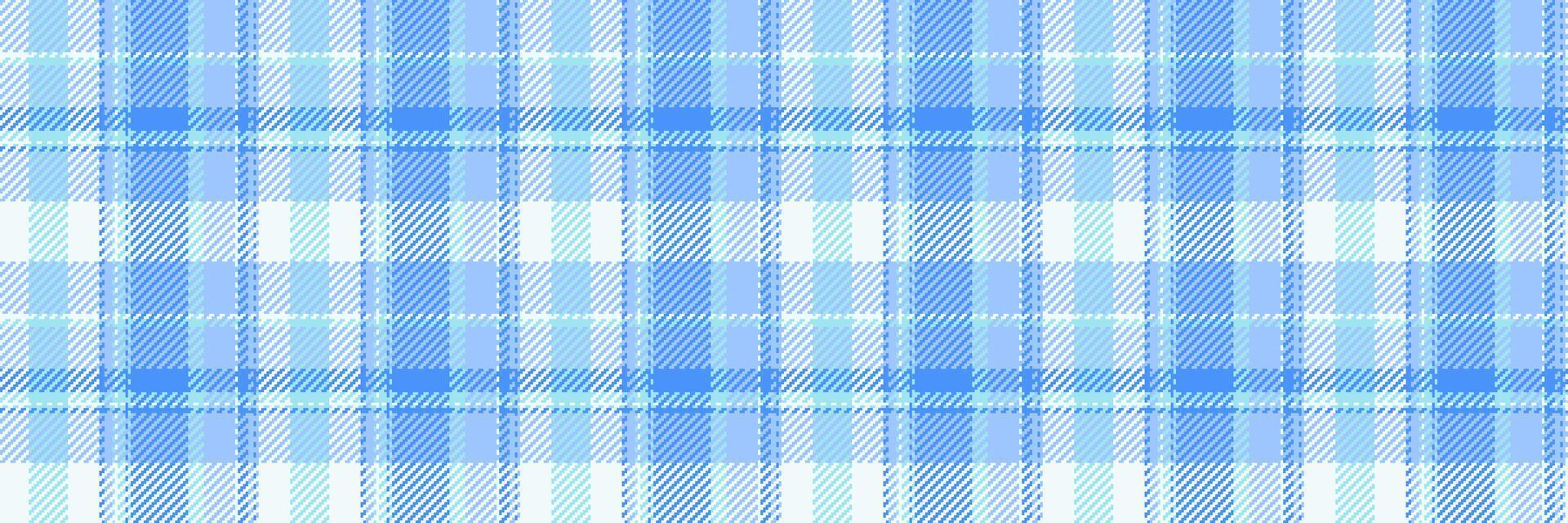 minimalistisk bakgrund kolla upp mönster, storlek tyg textur. collage pläd textil- tartan sömlös i blå och mynta grädde färger. vektor