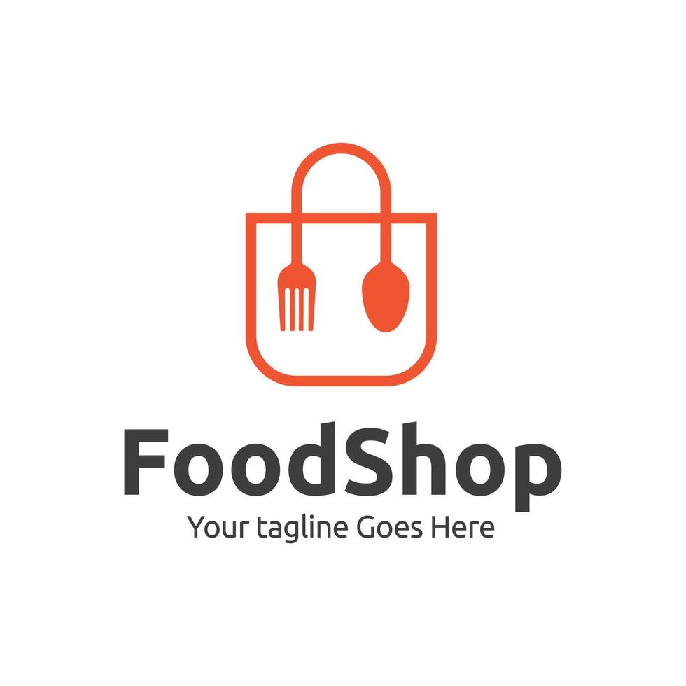 frisch Essen Einkaufen Logo Design Vorlage. Logo Konzept zum Geschäft , Supermarkt oder Supermarkt. vektor