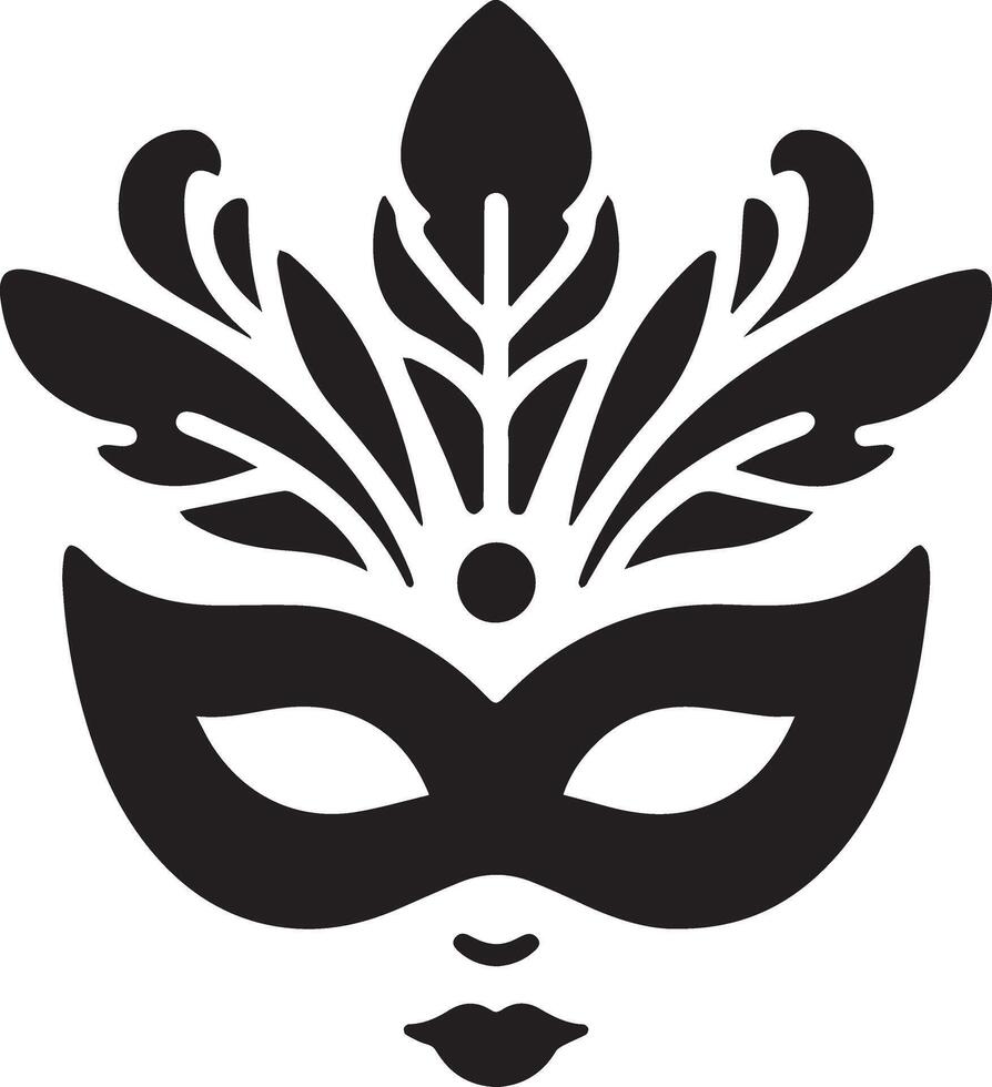 minimal Karneval Maske Symbol Silhouette, Weiß Hintergrund, füllen mit schwarz vektor