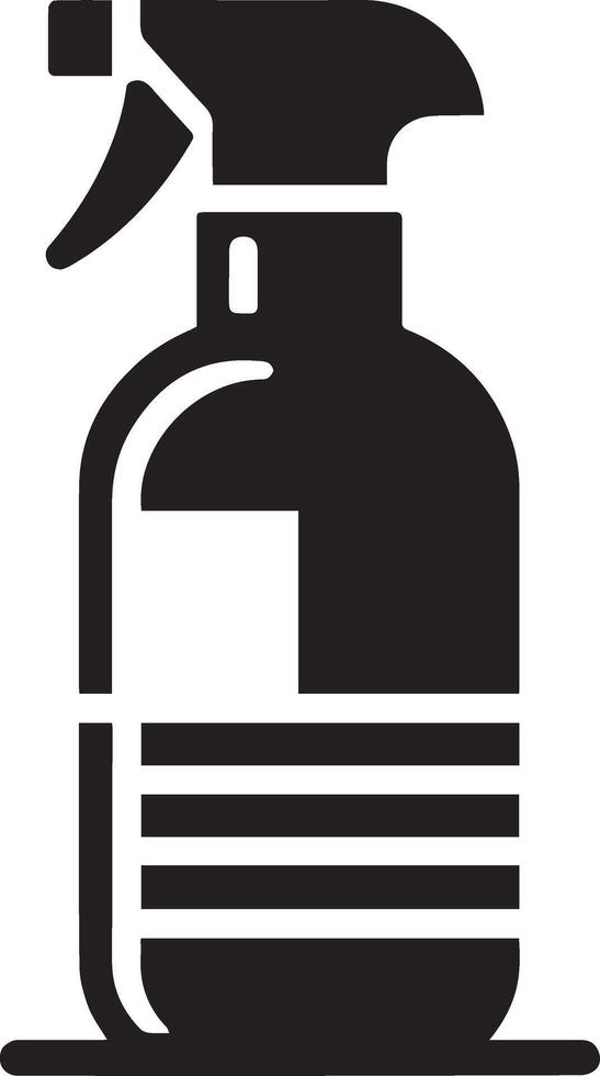 minimal sprühen Flasche Symbol Silhouette, Weiß Hintergrund, füllen mit schwarz 12 vektor