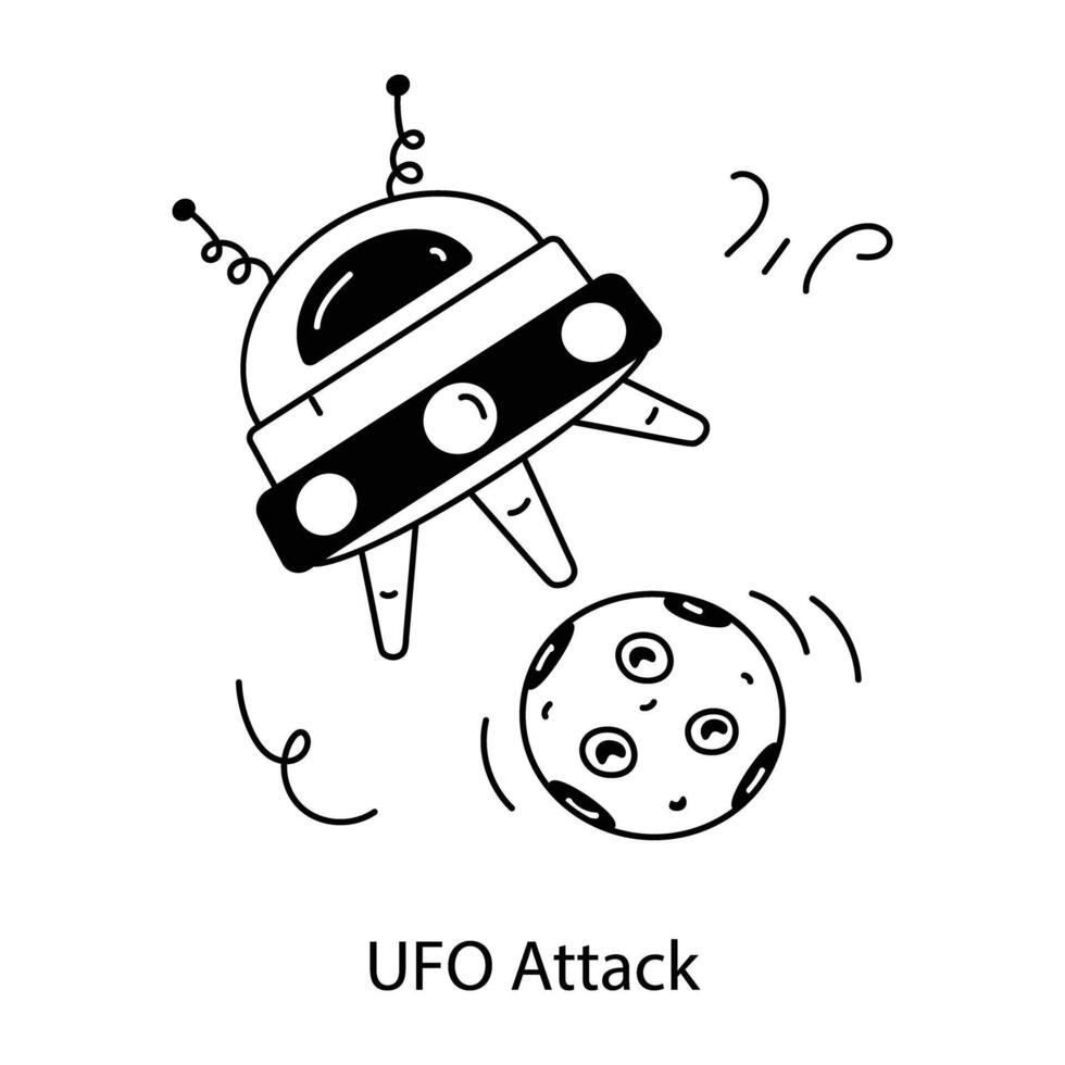 modisch UFO Attacke vektor