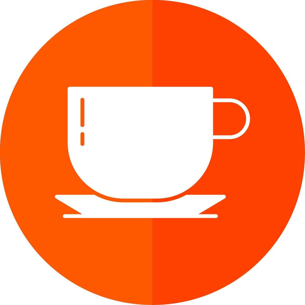 Kaffee Tasse Glyphe rot Kreis Symbol vektor