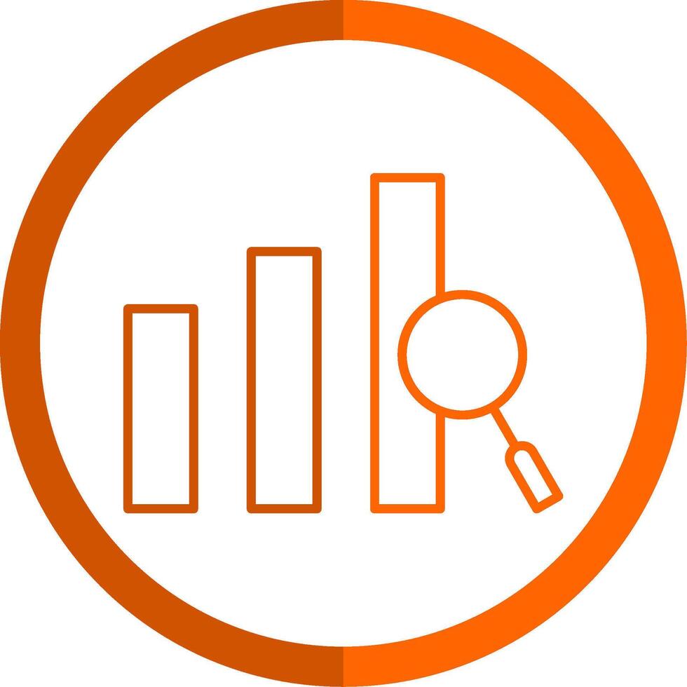 Diagramm Linie Orange Kreis Symbol vektor