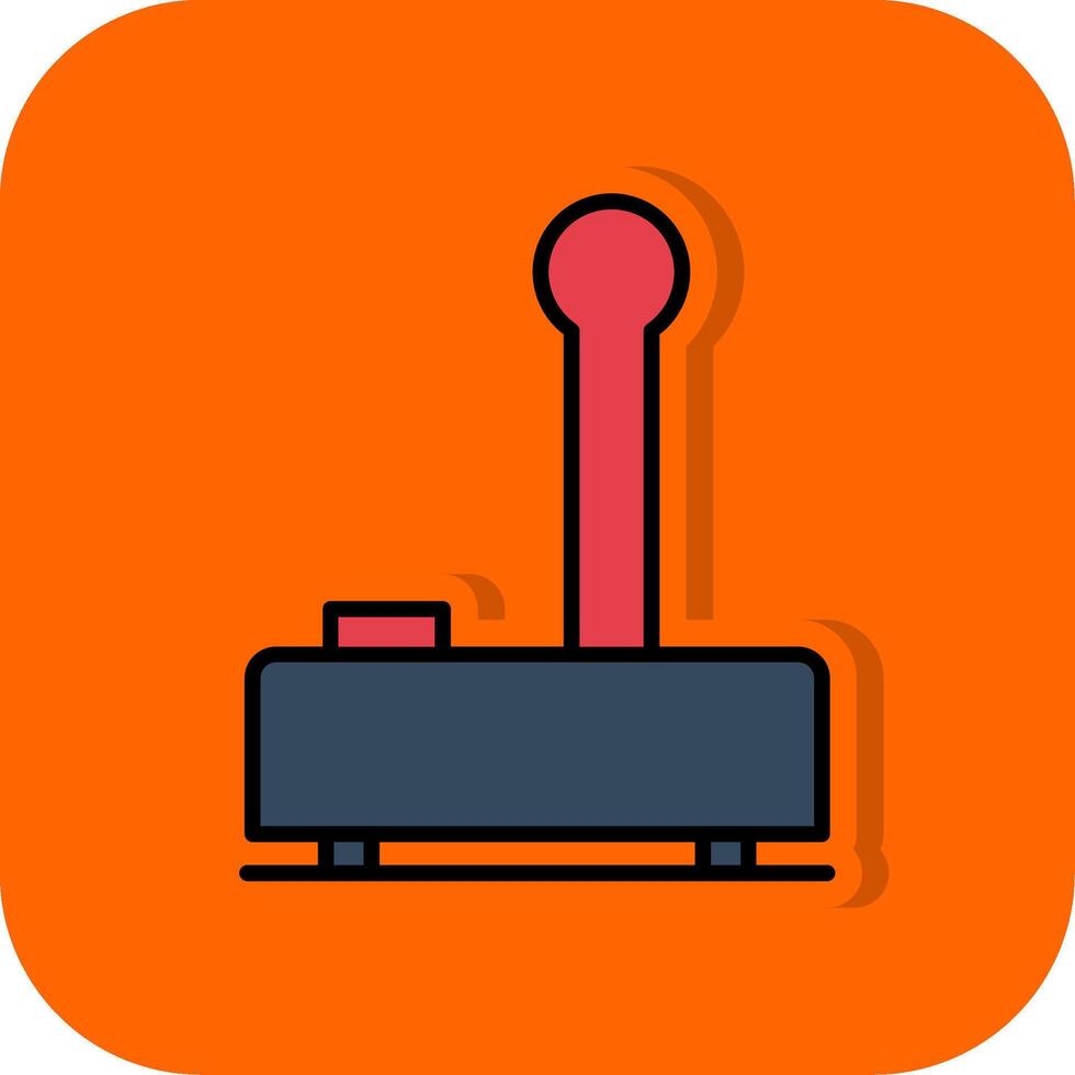 Joystick gefüllt Orange Hintergrund Symbol vektor