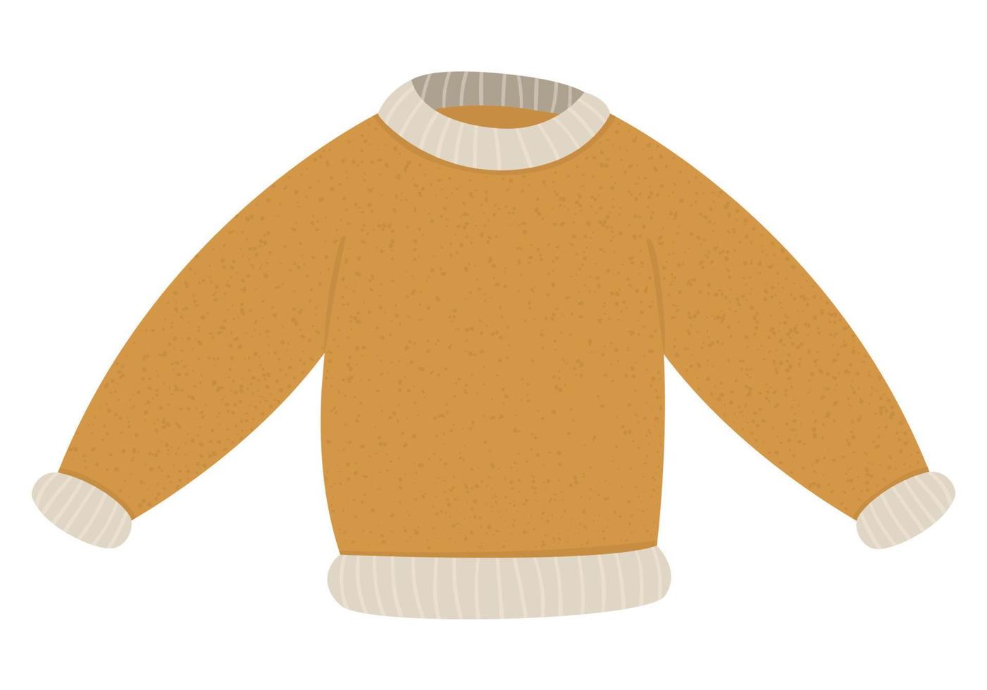 Winterkleidung Abbildung. Vektor-Pullover für kaltes Wetter isoliert auf weißem Hintergrund. flaches Bild eines gemütlichen Pullovers. vektor