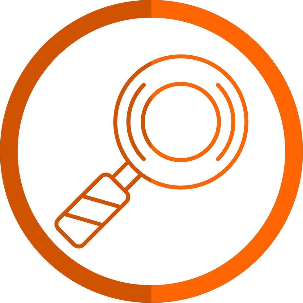 Suche Linie Orange Kreis Symbol vektor