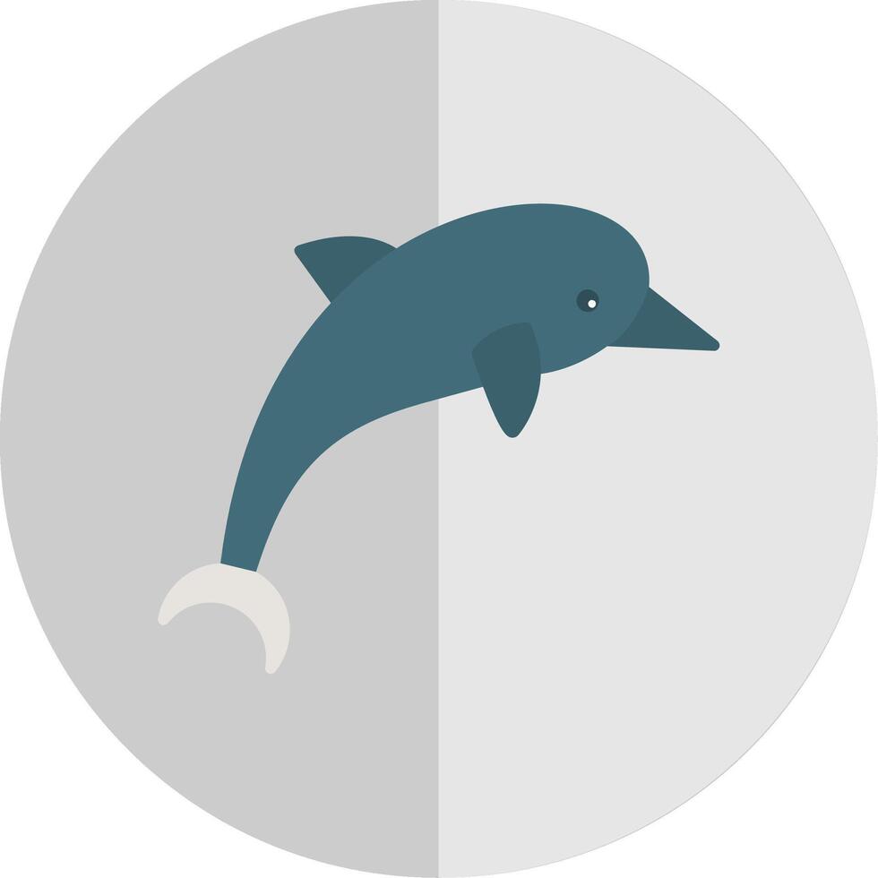 Delfin eben Rahmen Symbol vektor