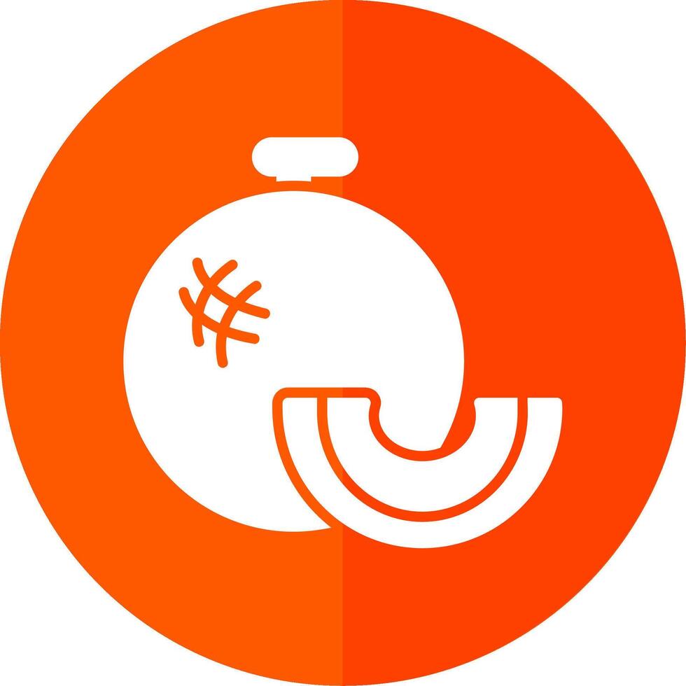 Cantaloup-Melone Glyphe rot Kreis Symbol vektor