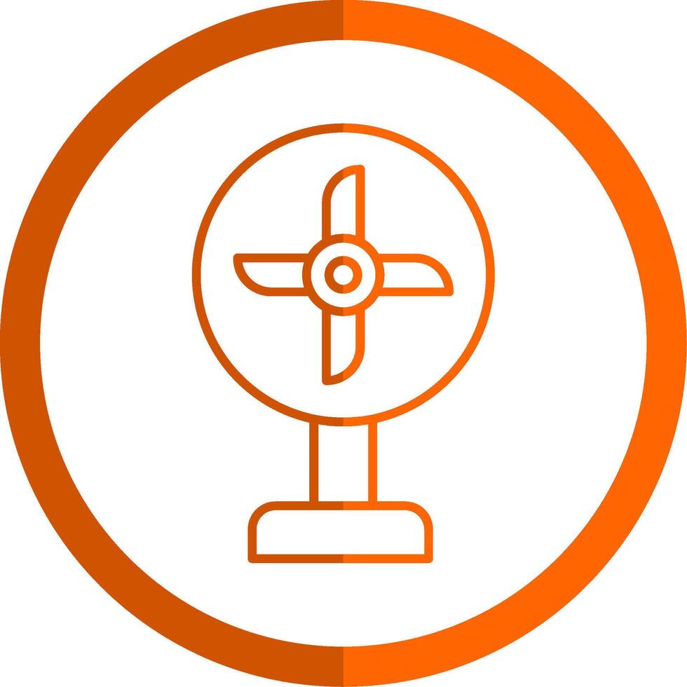 Ventilator Linie Orange Kreis Symbol vektor