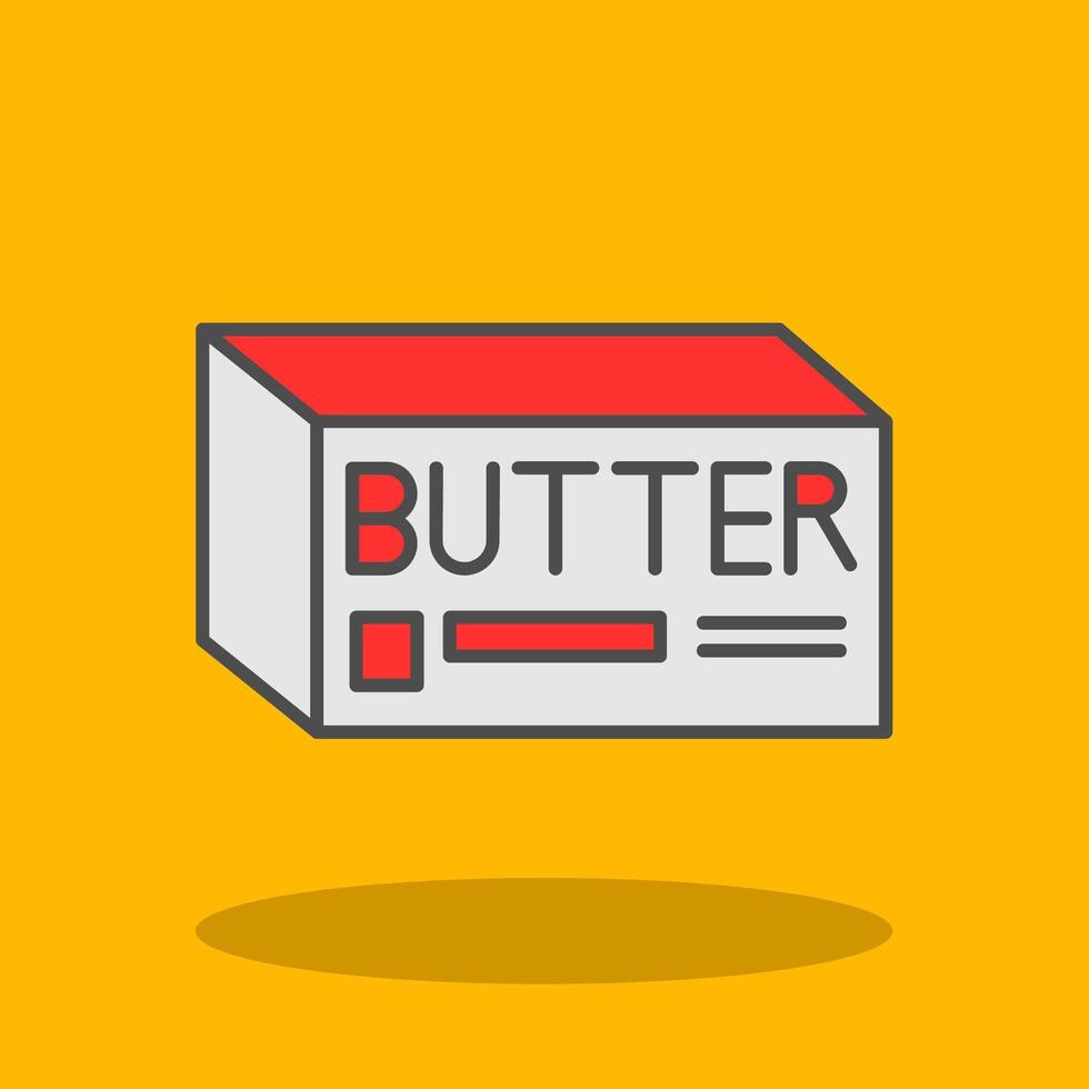 Butter gefüllt Schatten Symbol vektor