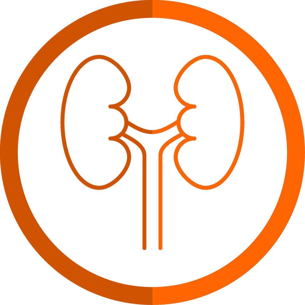 Urologie Linie Orange Kreis Symbol vektor