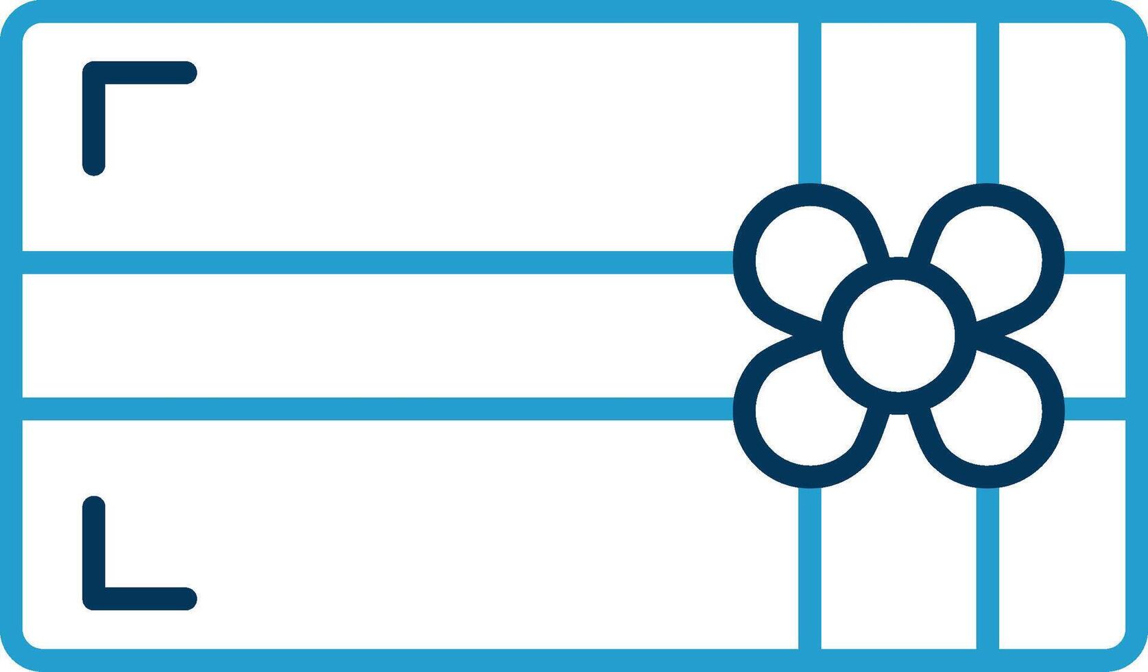 Geschenk Karte Linie Blau zwei Farbe Symbol vektor