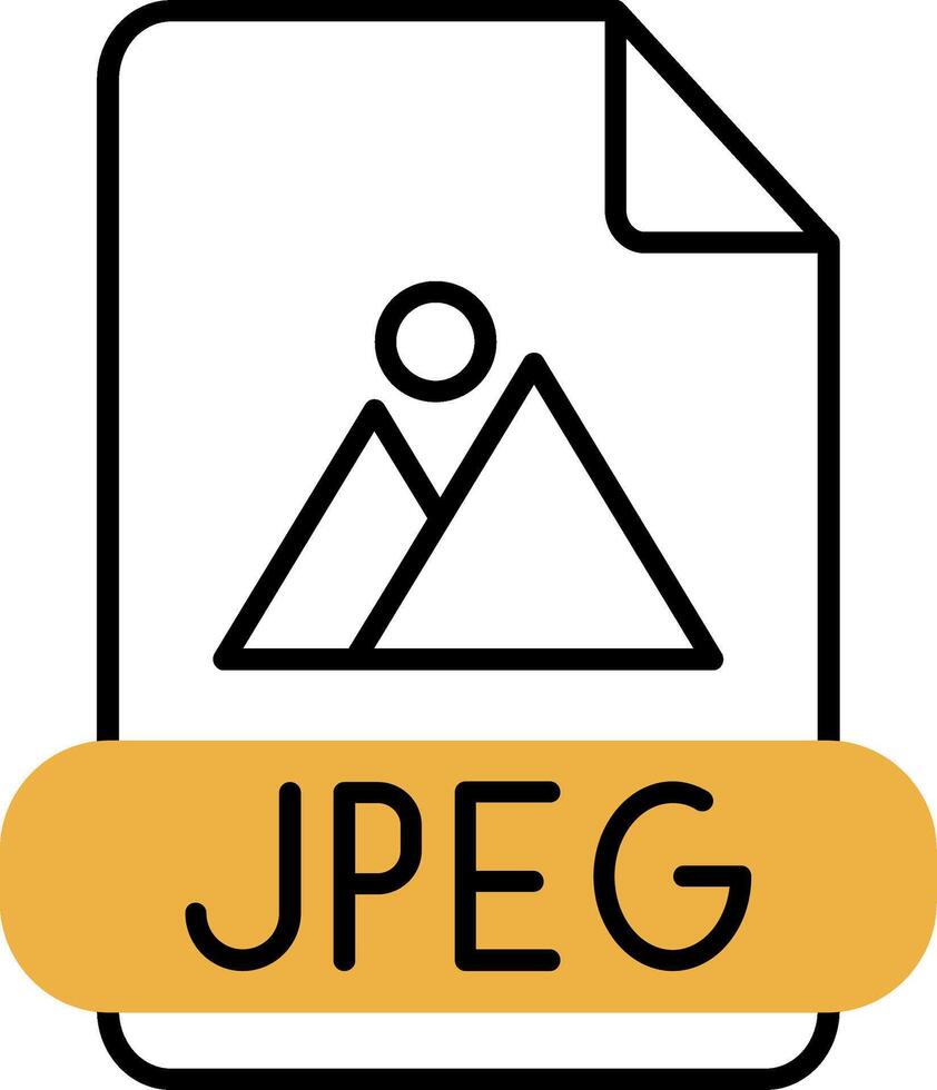 JPEG gehäutet gefüllt Symbol vektor